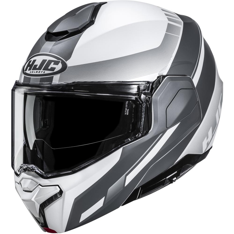 Opklapbare motorhelm HJC i101 Mira MC10SF wit-grijs
