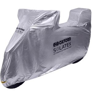 Motorhoes met bagagevak Oxford Solatex zilver