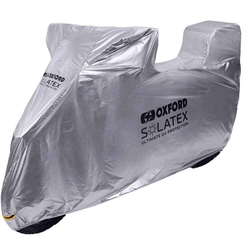 Motorhoes met bagagevak Oxford Solatex zilver