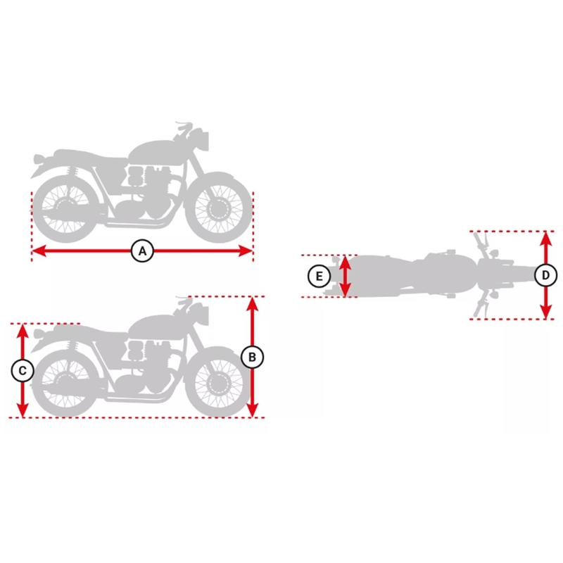 Motorhoes met bagagevak Oxford Solatex zilver