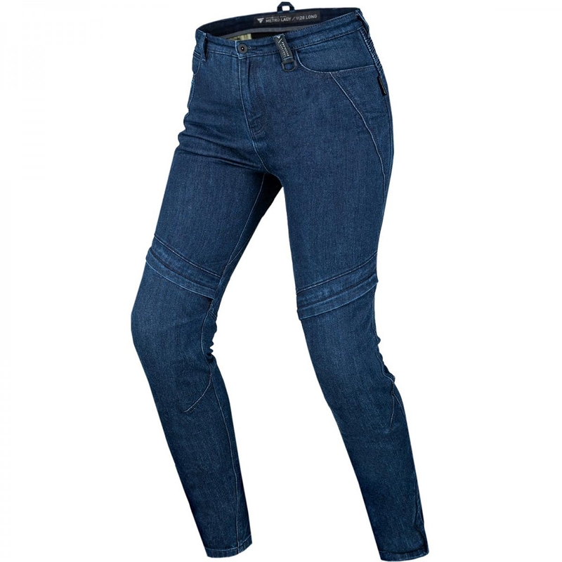 Shima Metro dames motorjeans met lange pijpen, donkerblauw