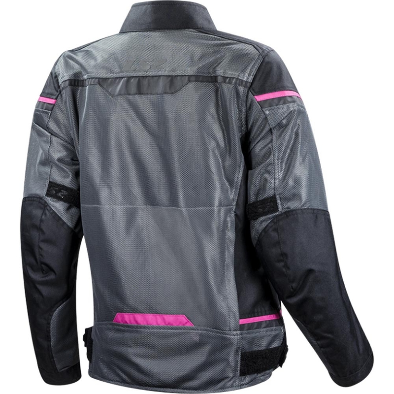 Dames motorjas LS2 Riva zwart-donkergrijs-roze