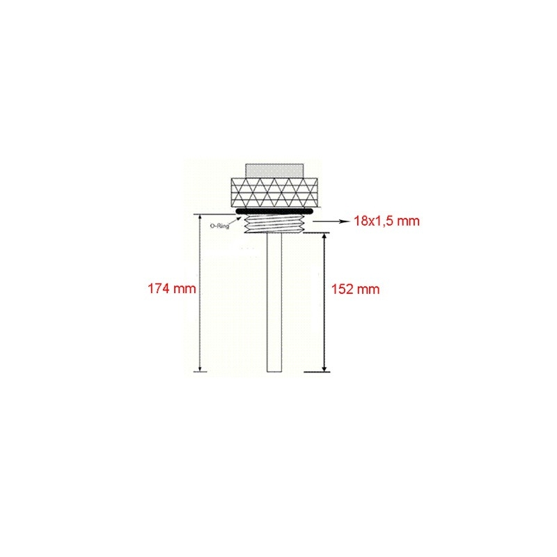 JMT Moto Guzzi/Suzuki oliethermometer