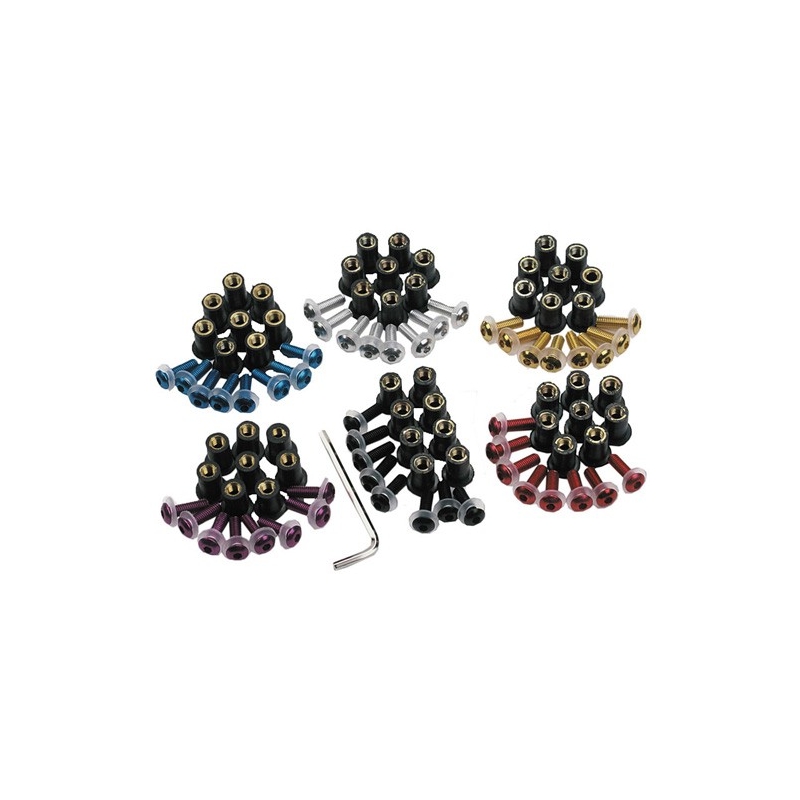 Set schroeven voor plexiglas Oxford zwart