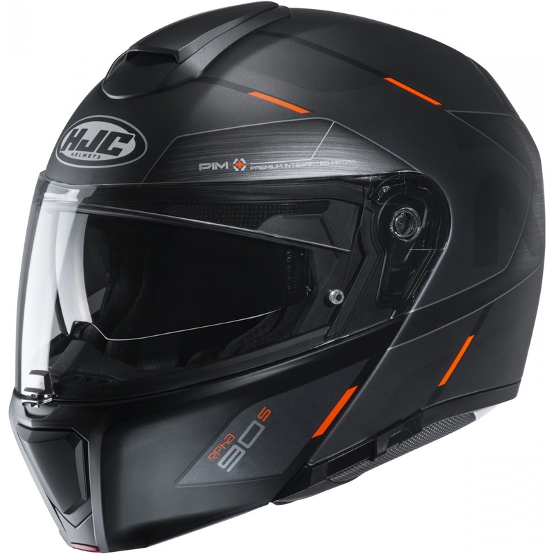Opvouwbare motorhelm HJC RPHA 90S Bekavo MC6HSF zwart-oranje uitverkoop
