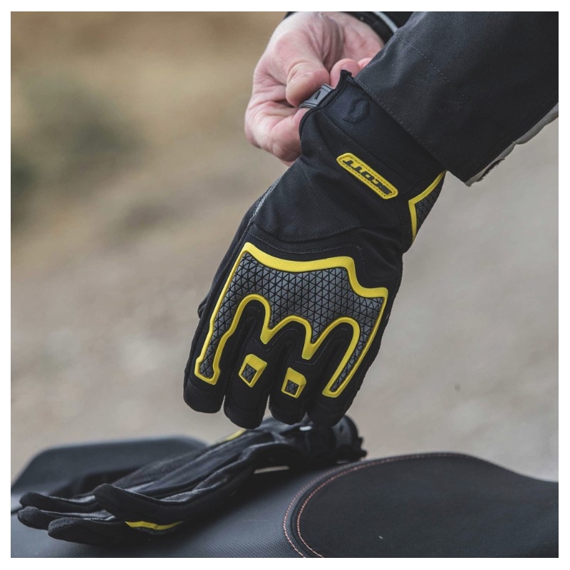 Motorhandschoenen SCOTT Dualraid zwart-geel uitverkoop