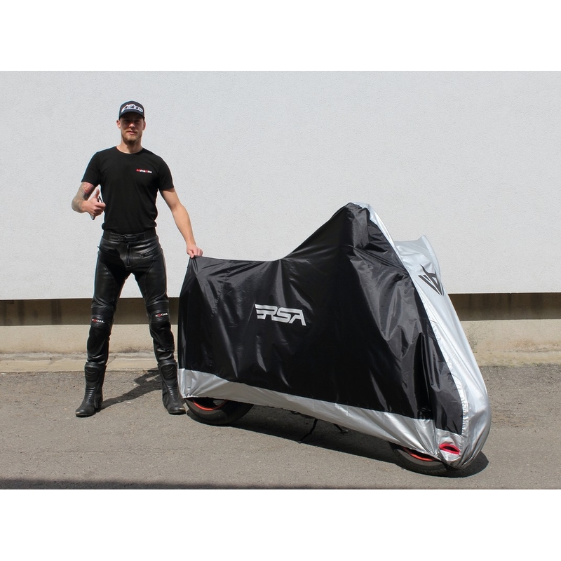 Motorhoes RSA zwart-zilver