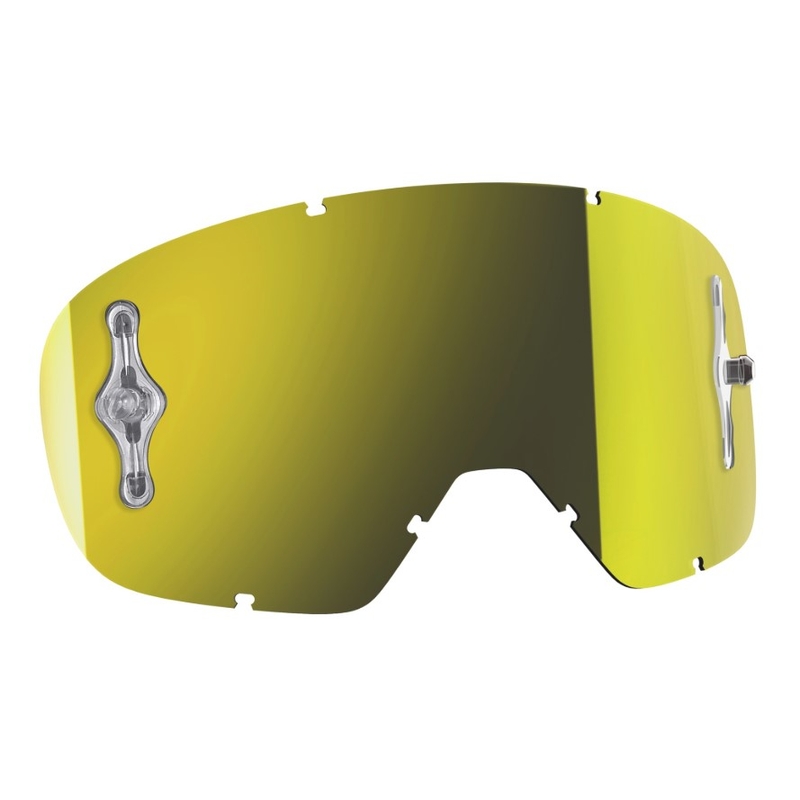 Geel spiegelglas Works for SCOTT Buzz MX motorcrossbril voor kinderen uitverkoop