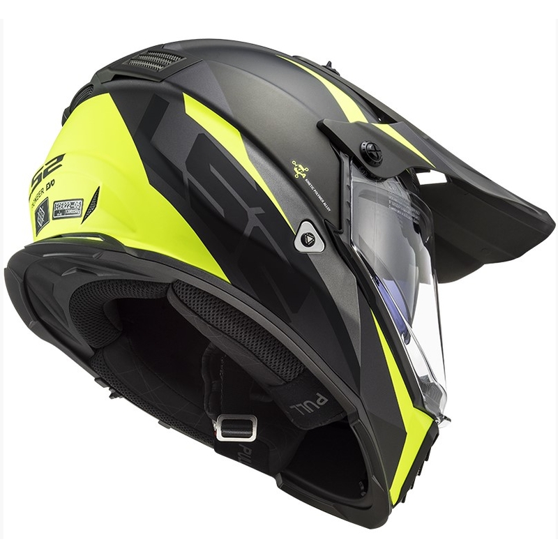 Endurohelm LS2 MX436 Pioneer EVO Router zwart-fluo geel