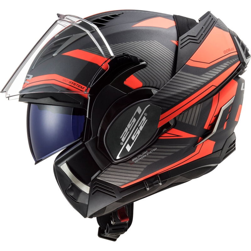 Překlápěcí přilba na motorku LS2 FF900 Valiant II Revo titanovo-fluo oranžová