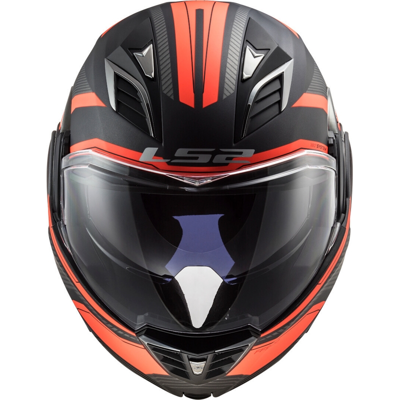 Překlápěcí přilba na motorku LS2 FF900 Valiant II Revo titanovo-fluo oranžová