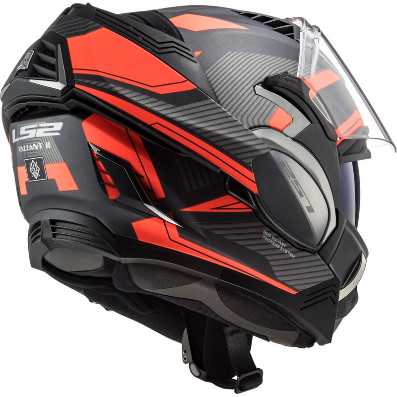 Překlápěcí přilba na motorku LS2 FF900 Valiant II Revo titanovo-fluo oranžová