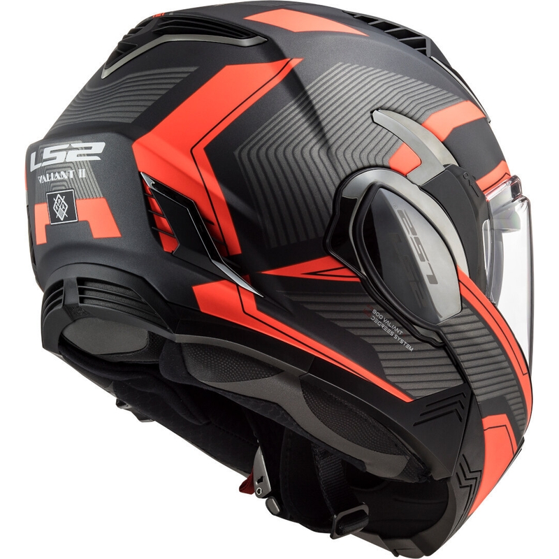 Překlápěcí přilba na motorku LS2 FF900 Valiant II Revo titanovo-fluo oranžová