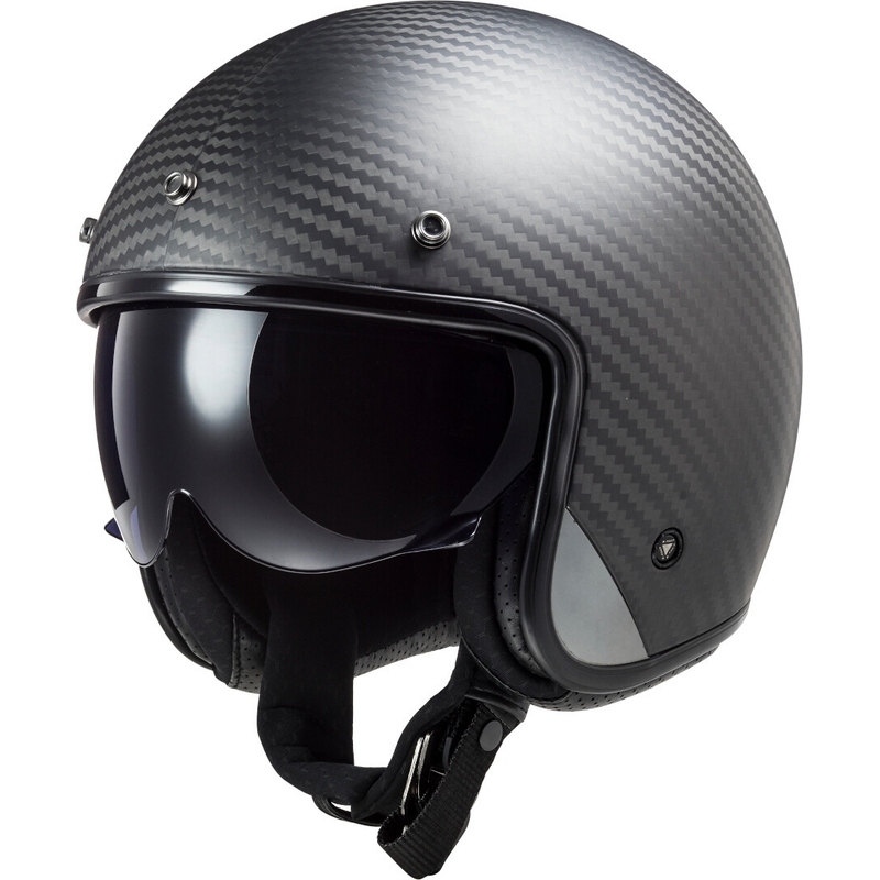 Open motorhelm LS2 OF601 Bob C Carbon