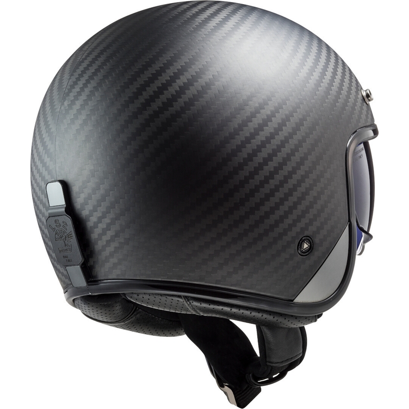 Open motorhelm LS2 OF601 Bob C Carbon