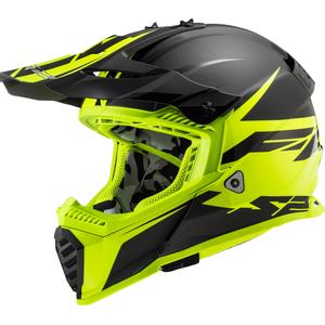 Motorcrosshelm LS2 MX437 Fast Evo Roar zwart-fluo geel