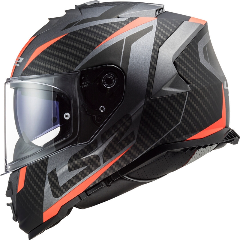 LS2 FF800 Storm Racer integraalhelm titanium-fluor oranje