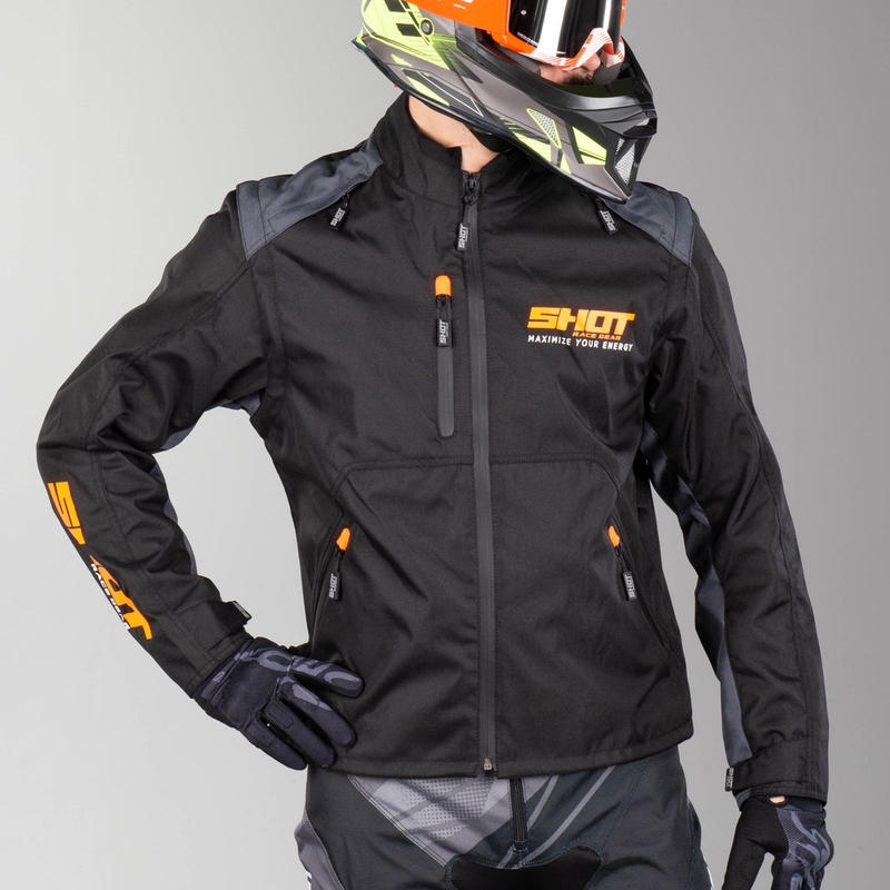 Bunda Shot Contact černo-fluo oranžová výprodej