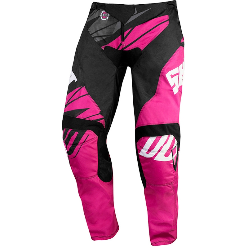 Dětské motokrosové kalhoty Shot Devo Ventury růžovo-černo-bílé