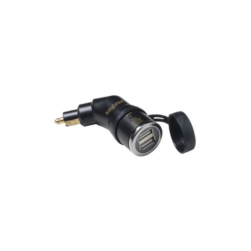 DIN-adapter Interphone met 2x USB-uitgang voor motorfietsen, 2A