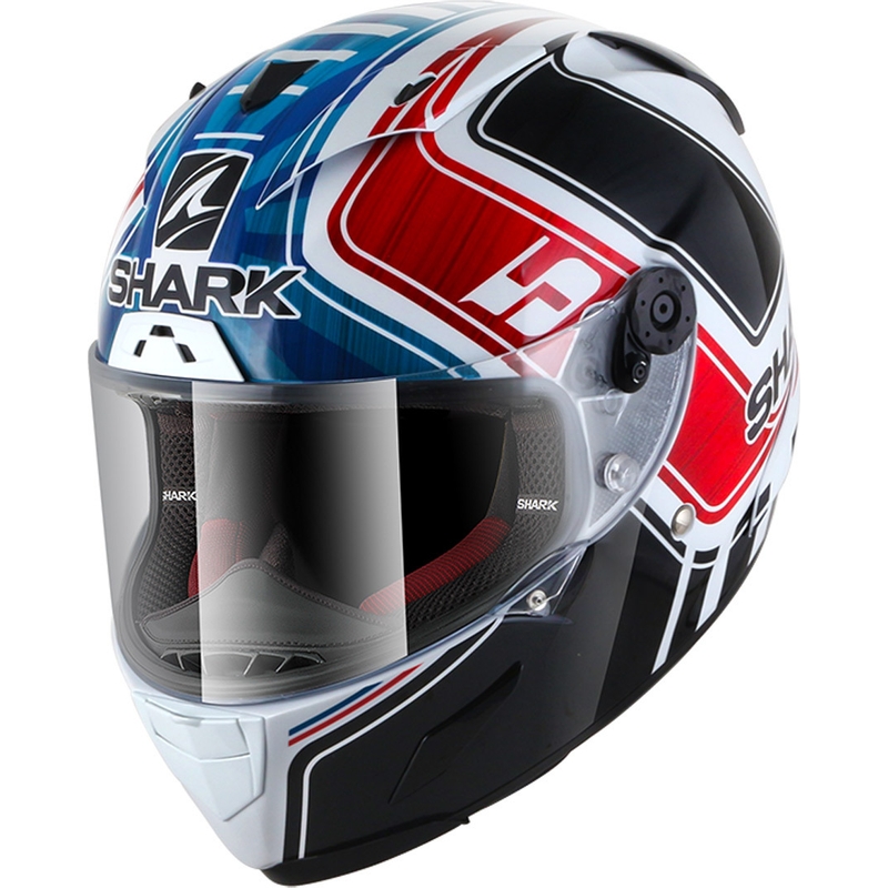 Integrální přilba SHARK RACE-R PRO Zarco GP De France Replica černo-bílo-modro-červená