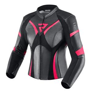 Rebelhorn Rebel zwart met roze motorjack voor dames