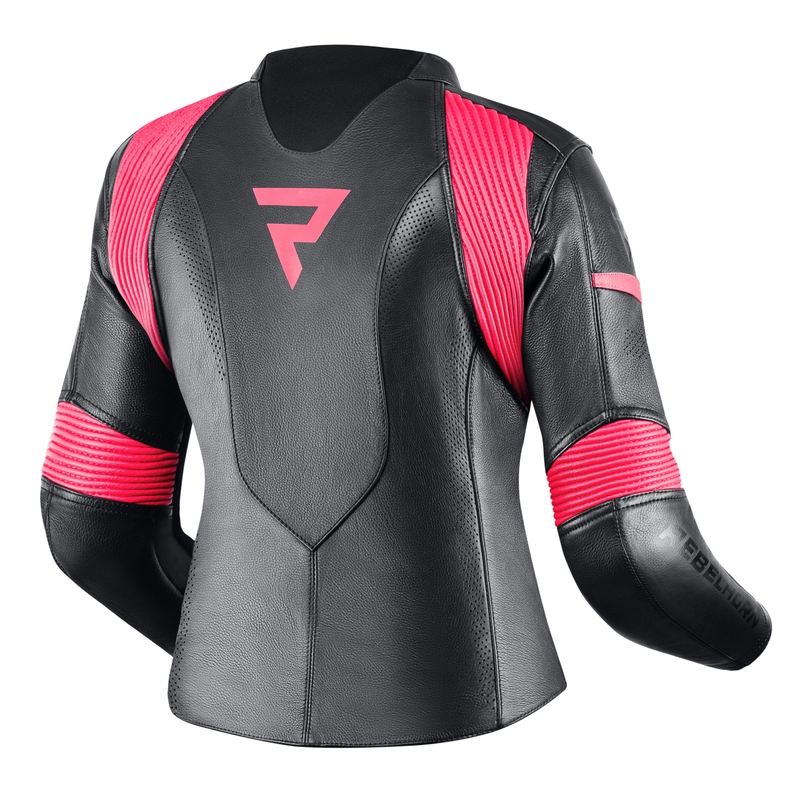 Rebelhorn Rebel zwart met roze motorjack voor dames