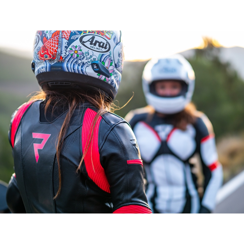 Rebelhorn Rebel zwart met roze motorjack voor dames
