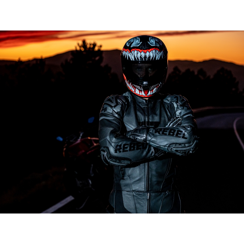 Motorjas Rebelhorn Rebel zwart uitverkoop