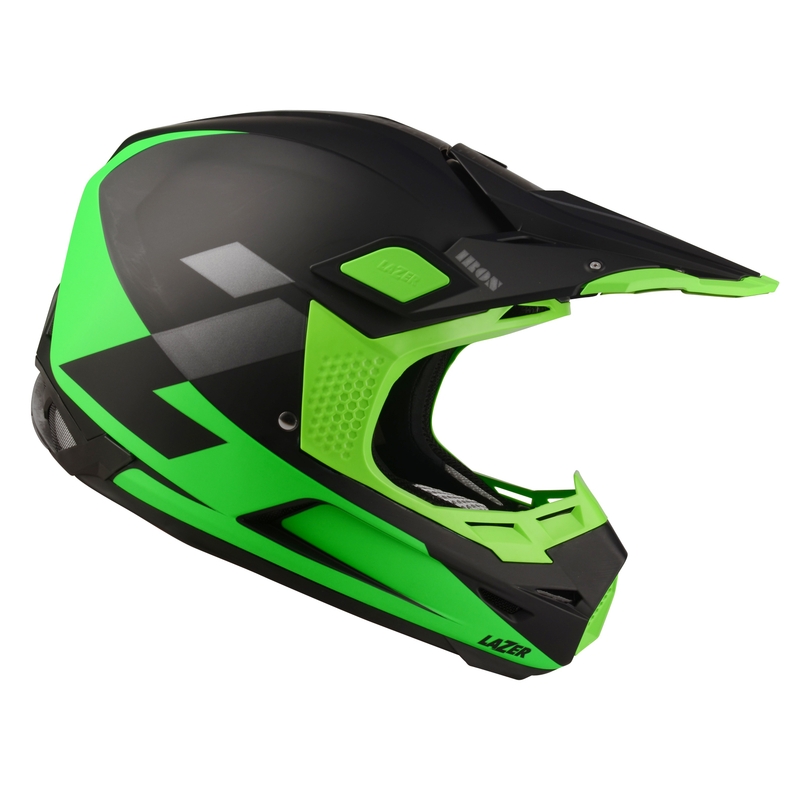 Motokrosová přilba Lazer X9 Iron černo-fluo zelená