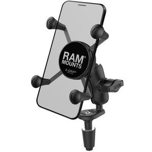 RAM Mounts X-Grip mobiele telefoonhouder met nekhouder voor motorfietsstuur
