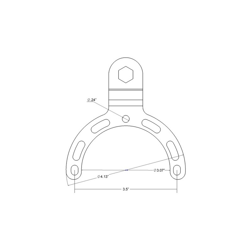 Bevestiging voor RAM-steunen voor tankdop van motorfiets