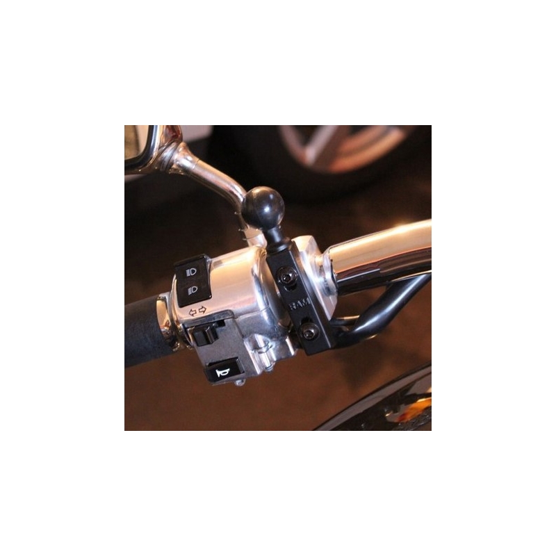 RAM Mounts met 1" pin voor motorfiets rem/koppelingshendel huls