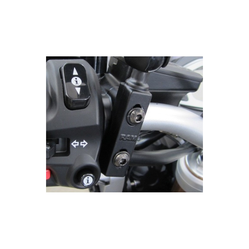 RAM Mounts met 1" pin voor motorfiets rem/koppelingshendel huls