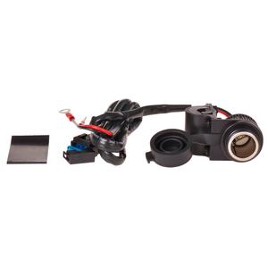 Oxford standaard 12V-aansluiting met aansluiting voor montage op sturen met een diameter van 22 en 25 mm