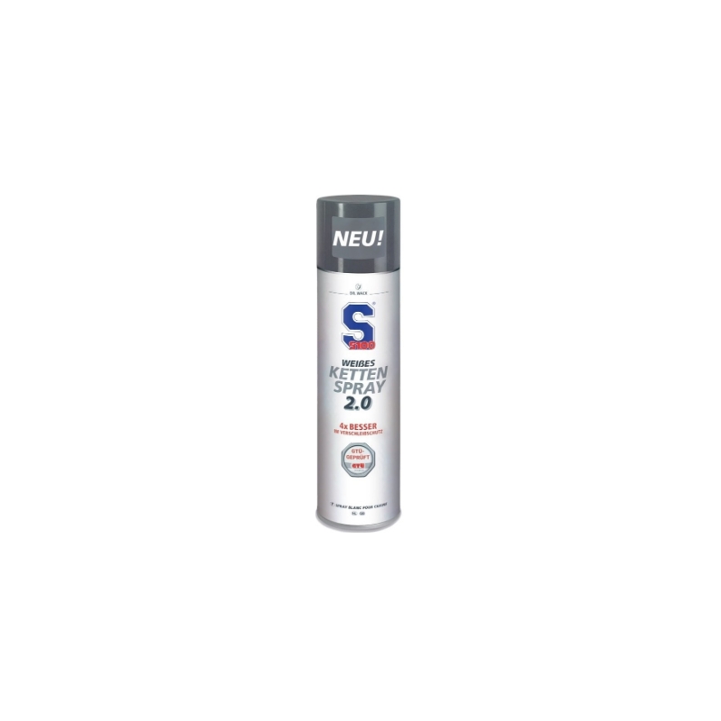 Kettingsmeermiddel S100 - Kettingspray wit 2.0 400 ml