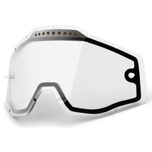 Dubbel doorzichtig plexi voor motorcrossbril 100% Racecraft/Accuri/Strata