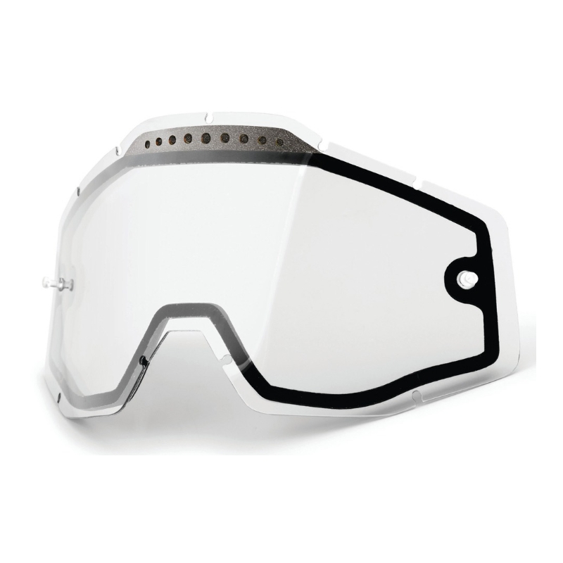 Dubbel doorzichtig plexi voor motorcrossbril 100% Racecraft/Accuri/Strata