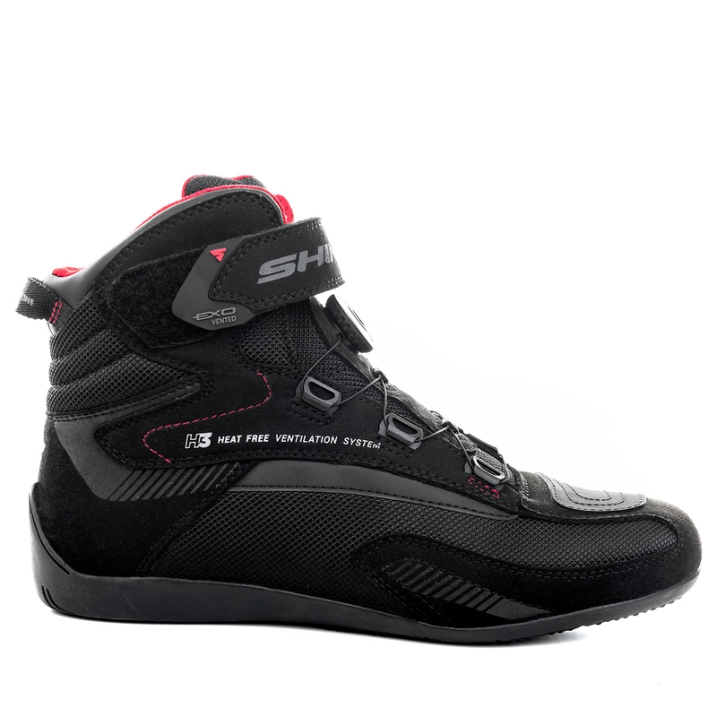 Shima Exo geventileerde motorlaarzen zwart-grijs-rood