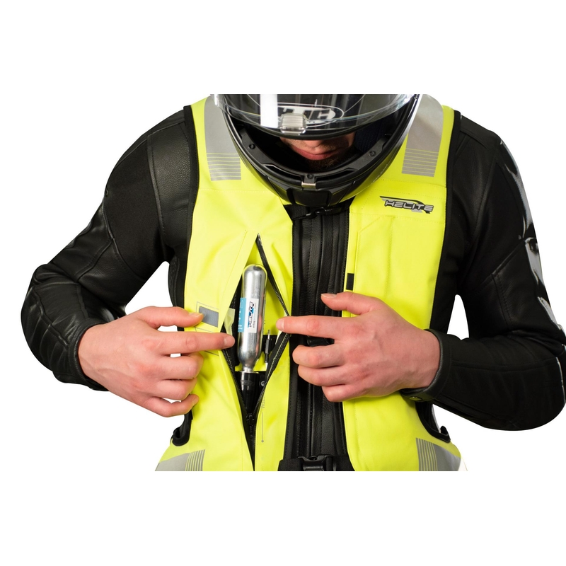 Elektronisch airbagvest HELITE e-Turtle fluo geel