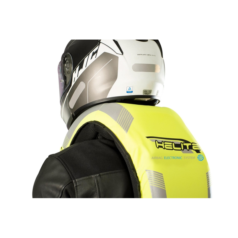 Elektronisch airbagvest HELITE e-Turtle fluo geel
