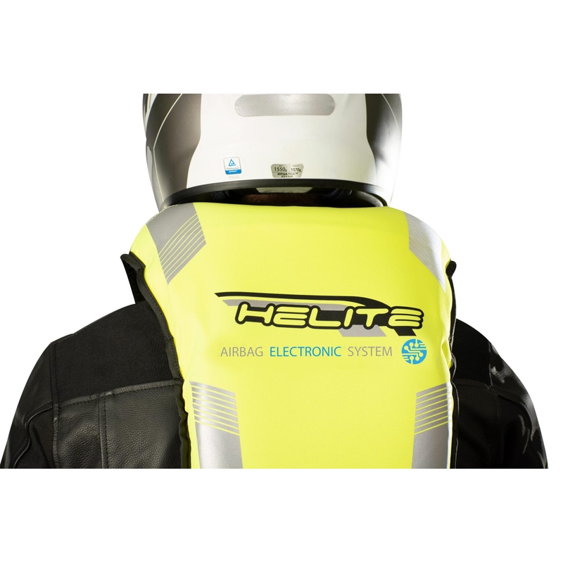 Elektronisch airbagvest HELITE e-Turtle fluo geel