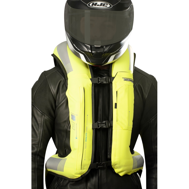 Elektronisch airbagvest HELITE e-Turtle fluo geel