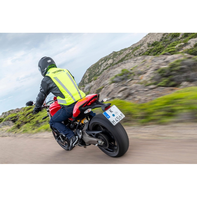 Elektronisch airbagvest HELITE e-Turtle fluo geel