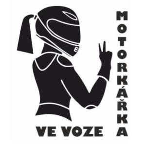 Sticker Motorrijder in een auto