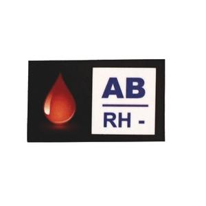 Bloedgroepsticker AB RH-