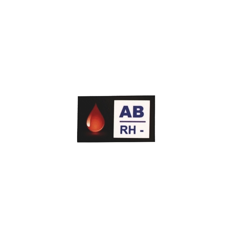 Bloedgroepsticker AB RH-