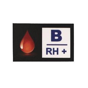 Bloedgroep B RH+ sticker