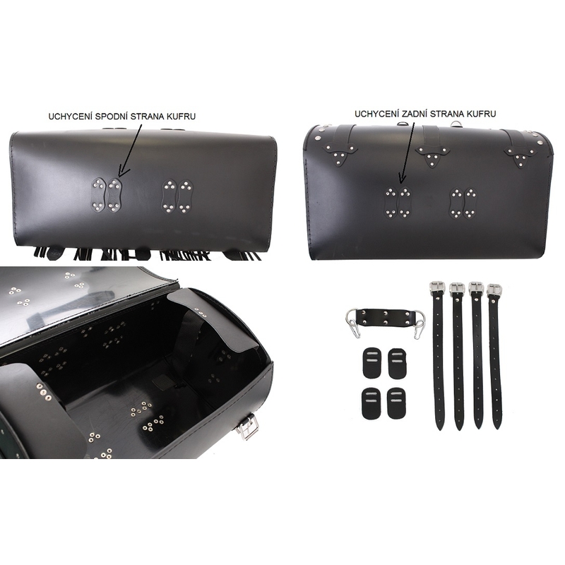 Kožený moto kufr na motorku Chopper RSA-5A